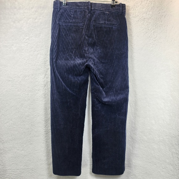 J Crew Navy Wide Wale Corduroy Pants Women 4 Straight Leg Retro Timeless Lined - Picture 2 of 14